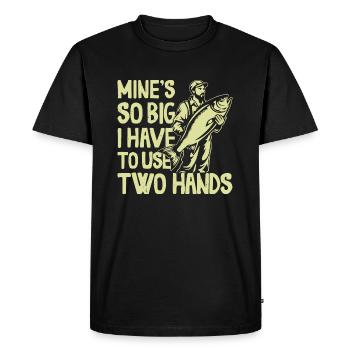 Des mines si grosses que je dois utiliser une perche à deux mains - T-shirt Premium bio Homme - noir - Devant - Nico (187cm)