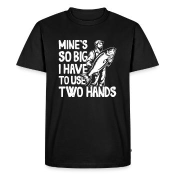 Des mines si grosses que je dois utiliser une perche à deux mains - T-shirt Premium bio Homme - noir - Devant - Nico (187cm)