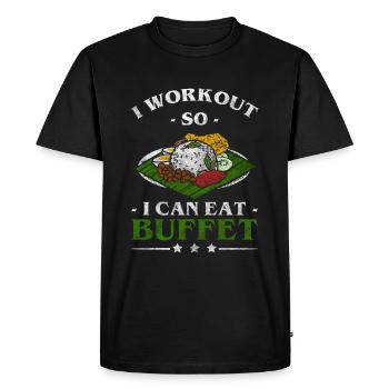 Meal: Connoisseurs, Drinks, Heavy Eaters - Men's Premium Organic T-Shirt - black - Front - Nico (187cm)