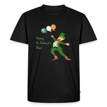 Bonne fête de la Saint-Patrick - T-shirt Premium bio Homme - noir - Devant - Nico (187cm)
