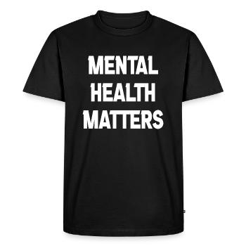 Mental Health Matters Santé mentale - T-shirt Premium bio Homme - noir - Devant - Nico (187cm)