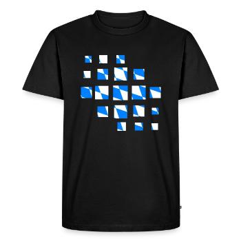 Bavaria Flag Used Look Bavarian Flag Vintage - Men's Premium Organic T-Shirt - black - Front - Nico (187cm)
