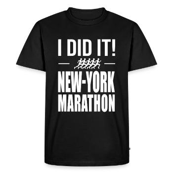 i did it run running - Men's Premium Organic T-Shirt - black - Front - Nico (187cm)