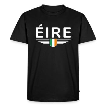 I Love Ireland Elegance Style Design T-Shirt - T-shirt Premium bio Homme - noir - Devant - Nico (187cm)
