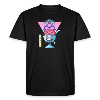 Crème glacée Kawaii - T-shirt Premium bio Homme - noir - Devant - Nico (187cm)