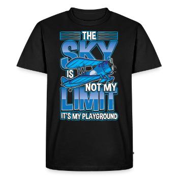 The sky is not my limit it's my playground - Men's Premium Organic T-Shirt - black - Front - Nico (187cm)