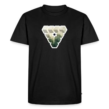| de la nature de la forêt du Triangle Cadeau - T-shirt Premium bio Homme - noir - Devant - Nico (187cm)