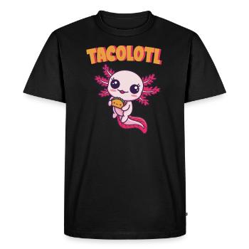 Kawaii Axolotl Japonais Taco Lover Axolotl Lover - T-shirt Premium bio Homme - noir - Devant - Nico (187cm)