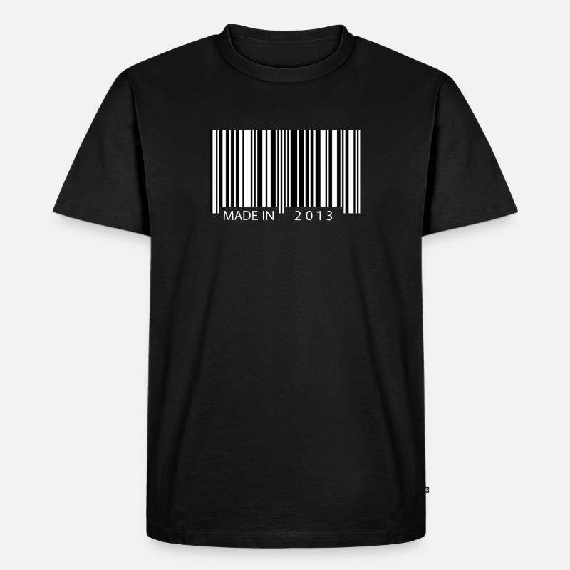 Birthday 2013 Barcode / Gift - Men's Premium Organic T-Shirt - black
