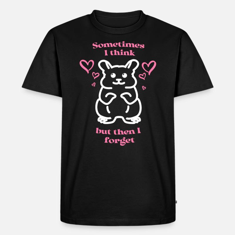 Süßer lustiger Hamster - Männer Premium Bio T-Shirt - Schwarz