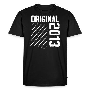 Original 2013 11e Anniversaire Cadeau Retro - T-shirt Premium bio Homme - noir - Devant - Nico (187cm)