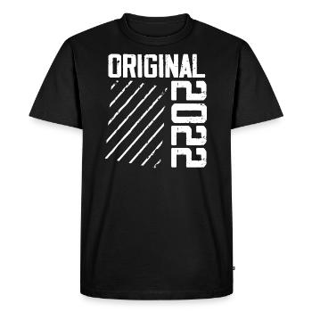 Original 2022 2e Anniversaire Cadeau Retro - T-shirt Premium bio Homme - noir - Devant - Nico (187cm)