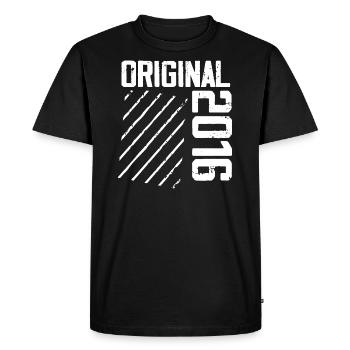 Original 2016 8e Anniversaire Cadeau Retro - T-shirt Premium bio Homme - noir - Devant - Nico (187cm)