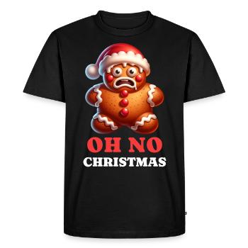 Gingerbread Christmas Xmas Christmas - Men's Premium Organic T-Shirt - black - Front - Nico (187cm)