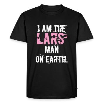 The Scandinavian name Lars - birthday present - Men's Premium Organic T-Shirt - black - Front - Nico (187cm)
