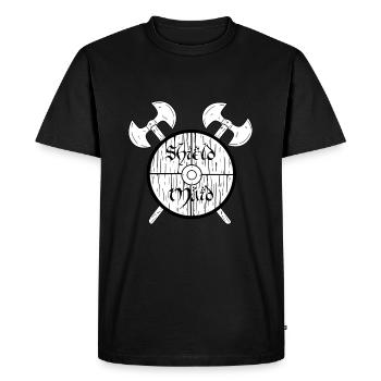 Shield Maid Norse Mythology Viking - T-shirt Premium bio Homme - noir - Devant - Nico (187cm)