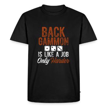 backgammon job - T-shirt Premium bio Homme - noir - Devant - Nico (187cm)