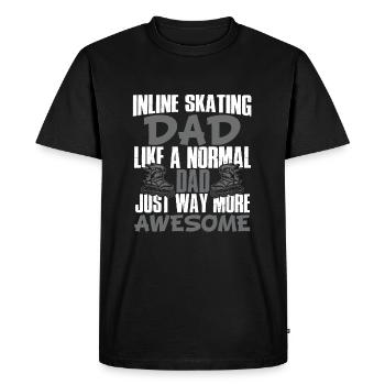 inline skate dad - T-shirt Premium bio Homme - noir - Devant - Nico (187cm)