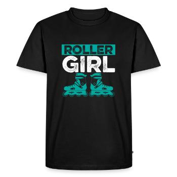 roller girl inline skate - T-shirt Premium bio Homme - noir - Devant - Nico (187cm)