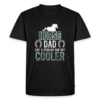 chevaux papa - T-shirt Premium bio Homme - noir - Devant - Nico (187cm)