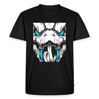 Skull Snake Halloween - Men's Premium Organic T-Shirt - black - Front - Nico (187cm)