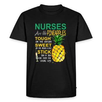 Nurses Pineapples - T-shirt Premium bio Homme - noir - Devant - Nico (187cm)