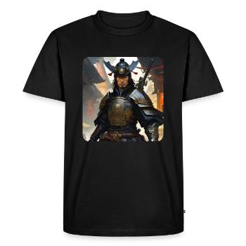 Fier Guerrier Samouraï Japon Asie Kendo Ninja - T-shirt Premium bio Homme - noir - Devant - Nico (187cm)