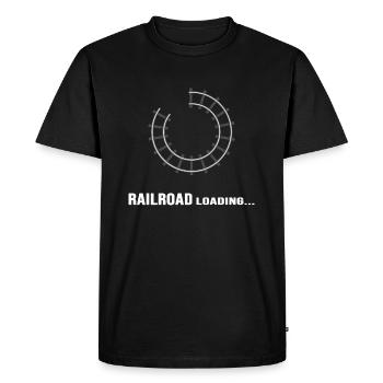 conducteur de chemin de fer gare modèle de chemin de fer - T-shirt Premium bio Homme - noir - Devant - Nico (187cm)
