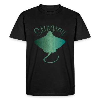 Cadeau de ray stingray stingray - T-shirt Premium bio Homme - noir - Devant - Nico (187cm)