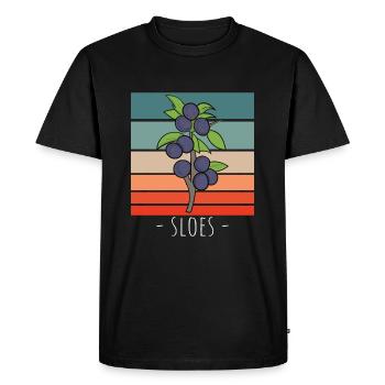 Fruit sloes Beginning of autumn - Men's Premium Organic T-Shirt - black - Front - Nico (187cm)