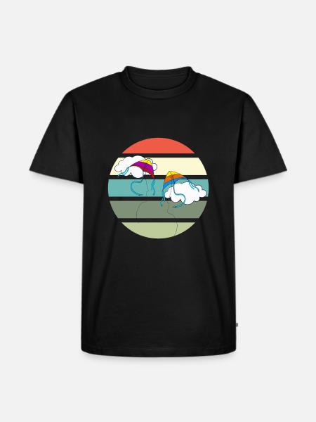 Fly kites - Kitesurfer - Men's Premium Organic T-Shirt - black