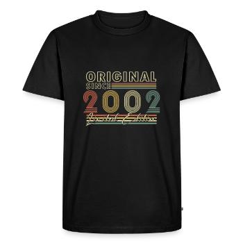 20 years old 2002 vintage retro - Men's Premium Organic T-Shirt - black - Front - Nico (187cm)