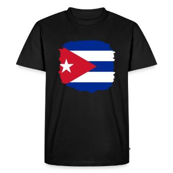 Cuba Drapeau Caraïbes Vacances Cuba Voyage La Havane - T-shirt Premium bio Homme - noir - Devant - Nico (187cm)