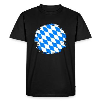 Bavaria Flag Used Look Bavarian Flag Vintage - Men's Premium Organic T-Shirt - black - Front - Nico (187cm)