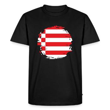 Drapeau de Brême Drapeau de Brême - T-shirt Premium bio Homme - noir - Devant - Nico (187cm)