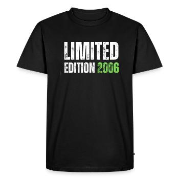 Limited Edition 2006 18th Birthday Gift - Men's Premium Organic T-Shirt - black - Front - Nico (187cm)