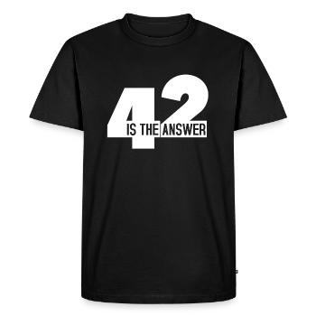 42 - T-shirt Premium bio Homme - noir - Devant - Nico (187cm)