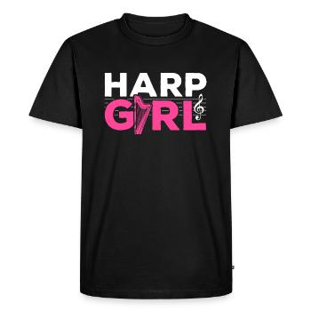 Harpe Fille Harpes - T-shirt Premium bio Homme - noir - Devant - Nico (187cm)