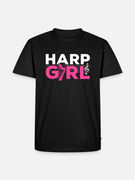 Harpe Fille Harpes - T-shirt Premium bio Homme - noir