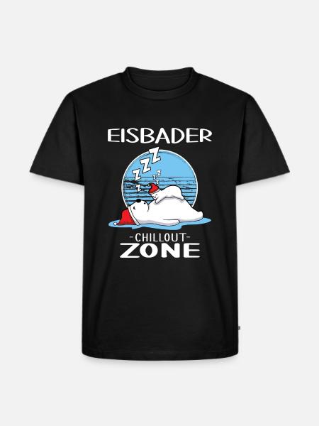 eisbader eisbad-zone winterbader - Männer Premium Bio T-Shirt - Schwarz