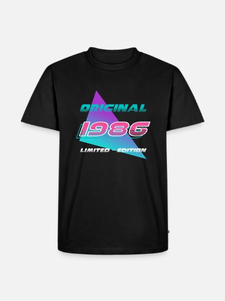Édition limitée fête d’anniversaire Vintage 1986 - T-shirt Premium bio Homme - noir