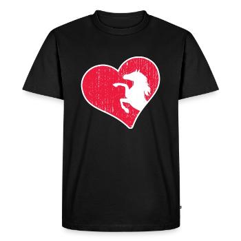 Horse Voltegieren Riding Lesson Horse Stable - Men's Premium Organic T-Shirt - black - Front - Nico (187cm)
