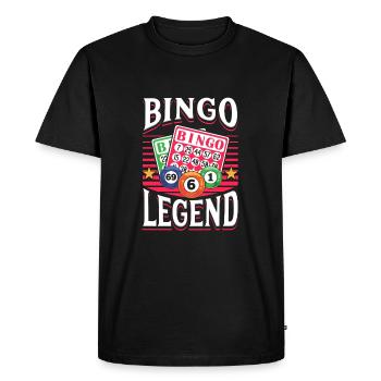 Bingo Legend for Bingo Players - Men's Premium Organic T-Shirt - black - Front - Nico (187cm)