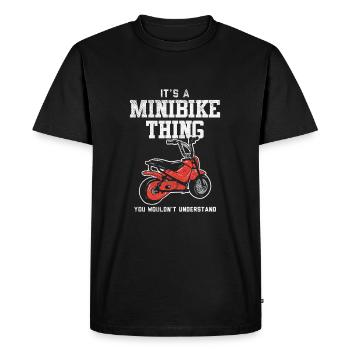 Amateurs de minibike : c’est un truc de minibike - T-shirt Premium bio Homme - noir - Devant - Nico (187cm)