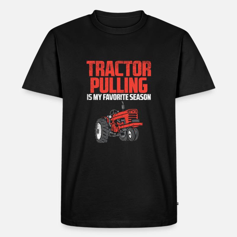 Tractor Pulling Saison Fan - Männer Premium Bio T-Shirt - Schwarz
