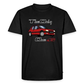 205 1,6 1987 1988 1989 1990 Rouge Vallelunga - T-shirt Premium bio Homme - noir - Devant - Nico (187cm)