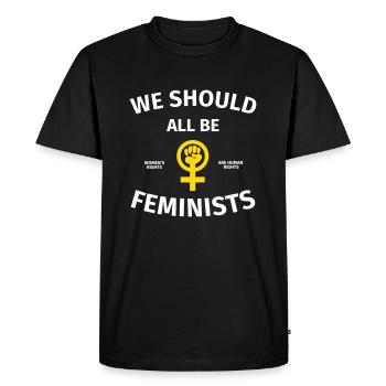 Féminisme féministe - T-shirt Premium bio Homme - noir - Devant - Nico (187cm)