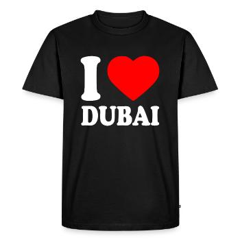 I love Dubai - T-shirt Premium bio Homme - noir - Devant - Nico (187cm)