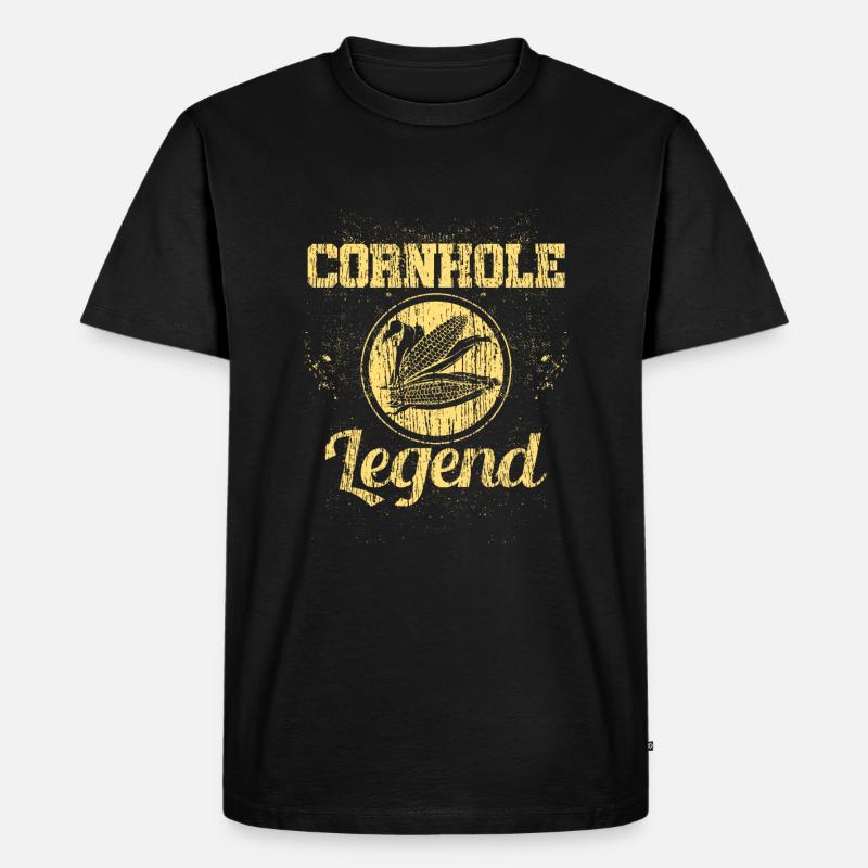Cornhole - Männer Premium Bio T-Shirt - Schwarz