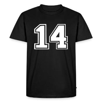14 - T-shirt Premium bio Homme - noir - Devant - Nico (187cm)
